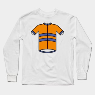 Orange & Blue Cycling Jersey Long Sleeve T-Shirt